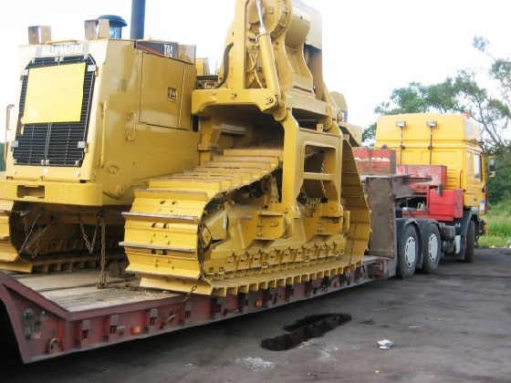 Разгрузка бульдозера Т -35