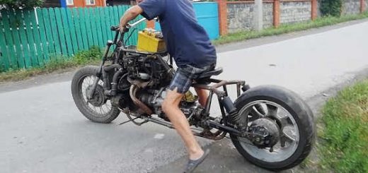 Мотоцикл с двигателем от ваз 2106