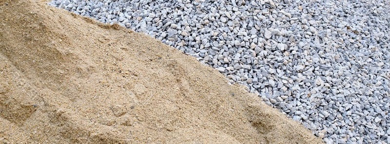 Щебень и песок