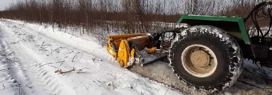 Трактор ХТЗ 150 с финским ротоватором фрезой SUOKONE MERICRUSHER