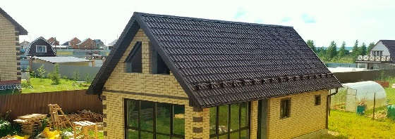 Дом-баня из газобетона с мансардой