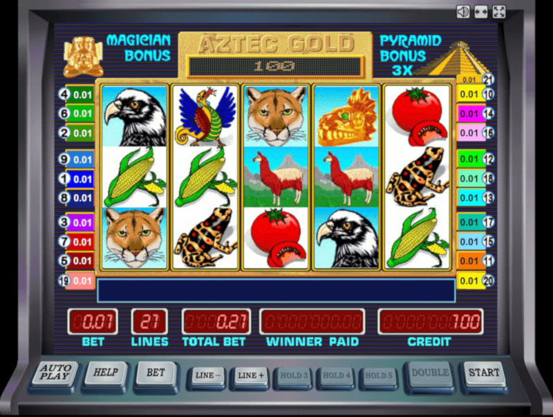 игровом автомате aztec gold
