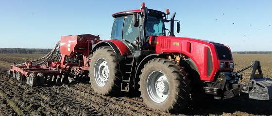 Мтз-3522 с сеялкой Kverneland 6000