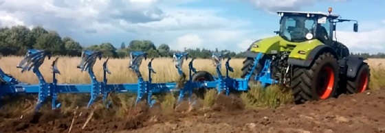 CLAAS AXION 950 в связке с LEMKEN DIAMANT 11 7+1