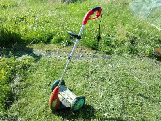 газонокосилка из электротриммера