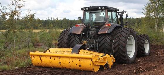 Трактор ХТЗ Т150 с финским ротоватором MERICRUSHER MJS