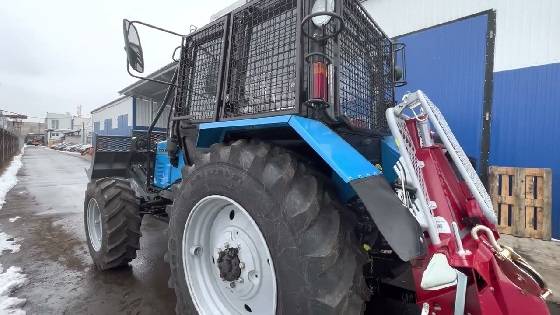 Беларус МУЛ 82.2 с отвалом толкателем и лебедкой