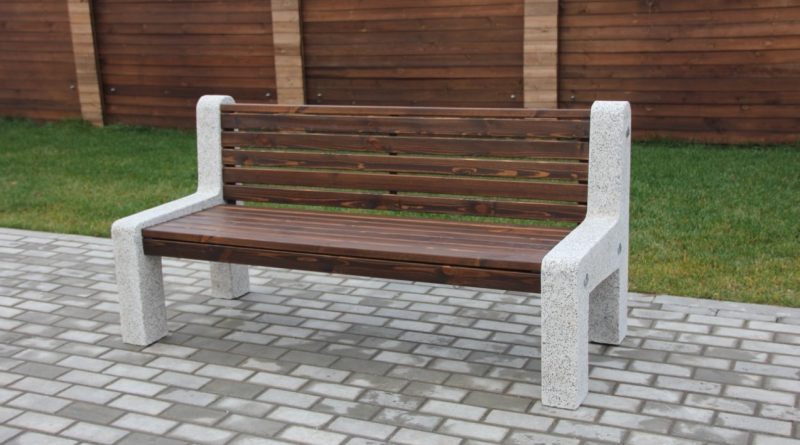 Бетонные скамейки