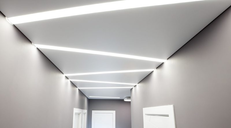 Натяжные потолки и освещение
